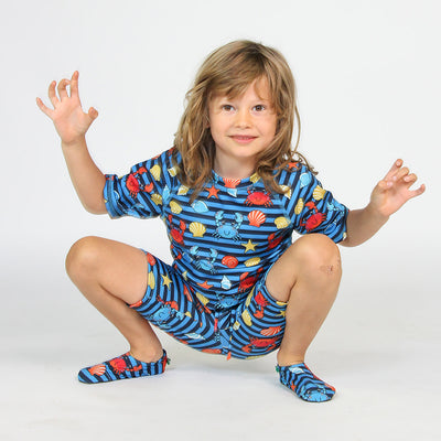 UV50 bathing shoes for children with crabs