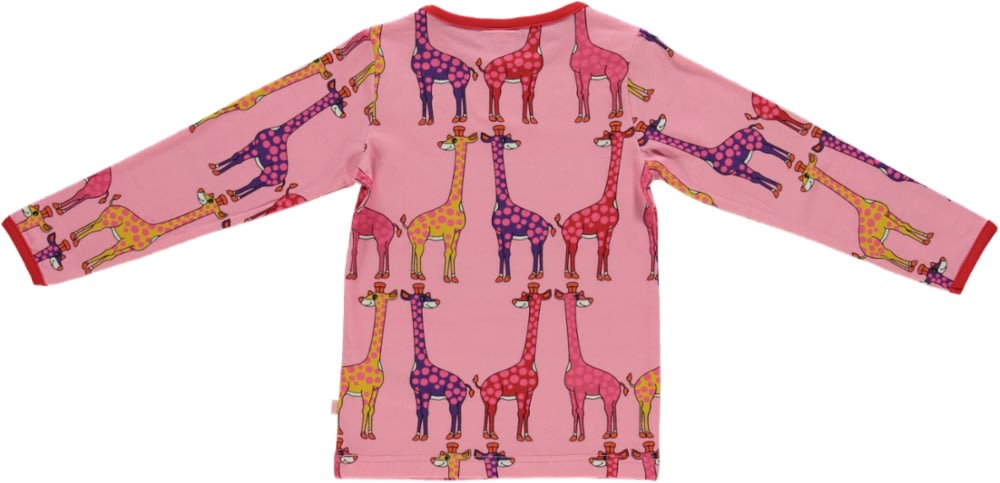 Long sleeved top with giraffes