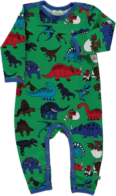 Long-sleeved baby suit with dinosaurs