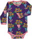 Long-sleeved baby body with flowers