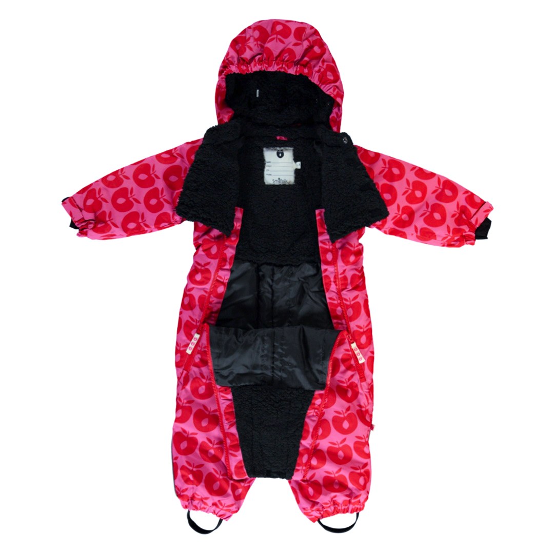 Snowsuit for toddlers with apples