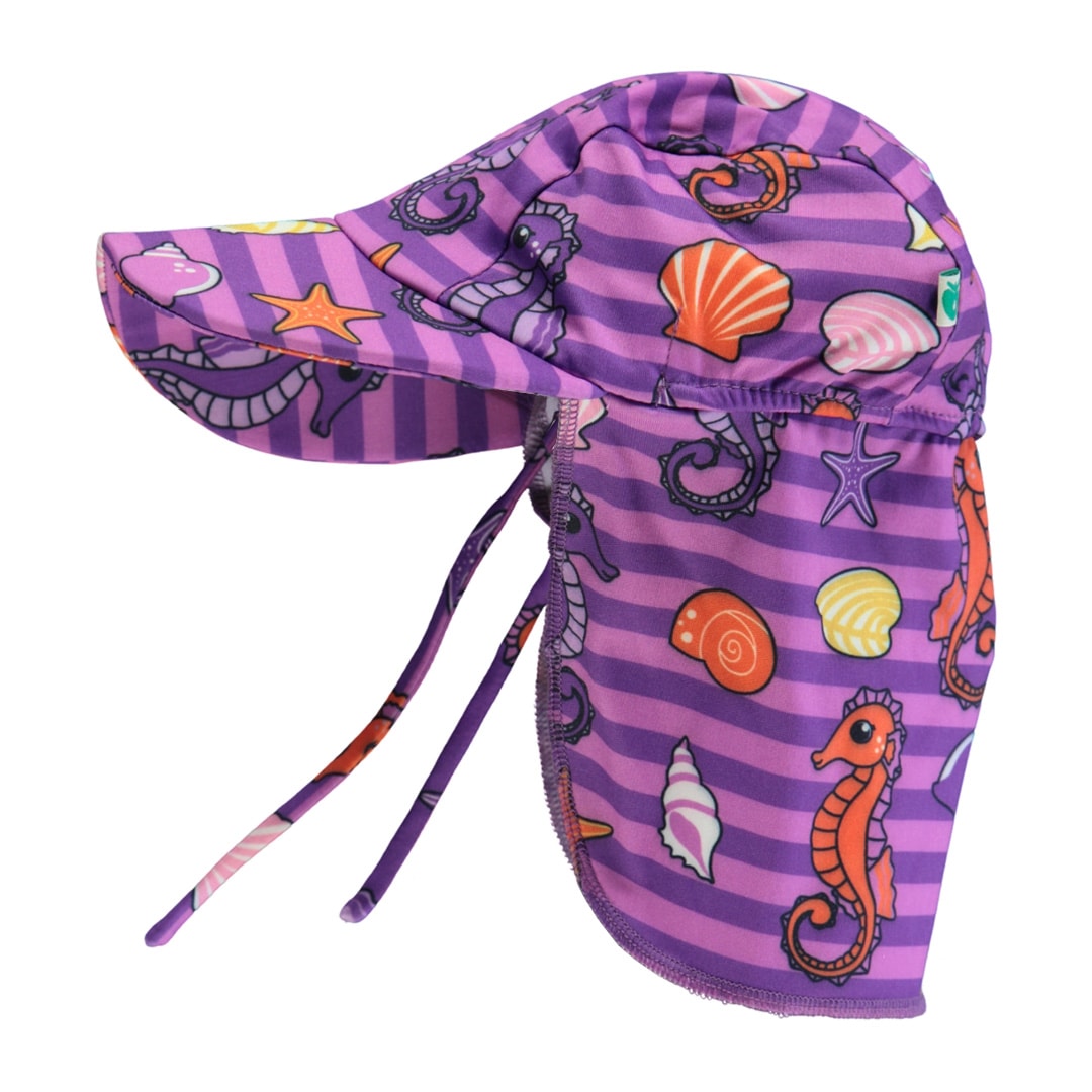 UV50 sun hat with seahorses