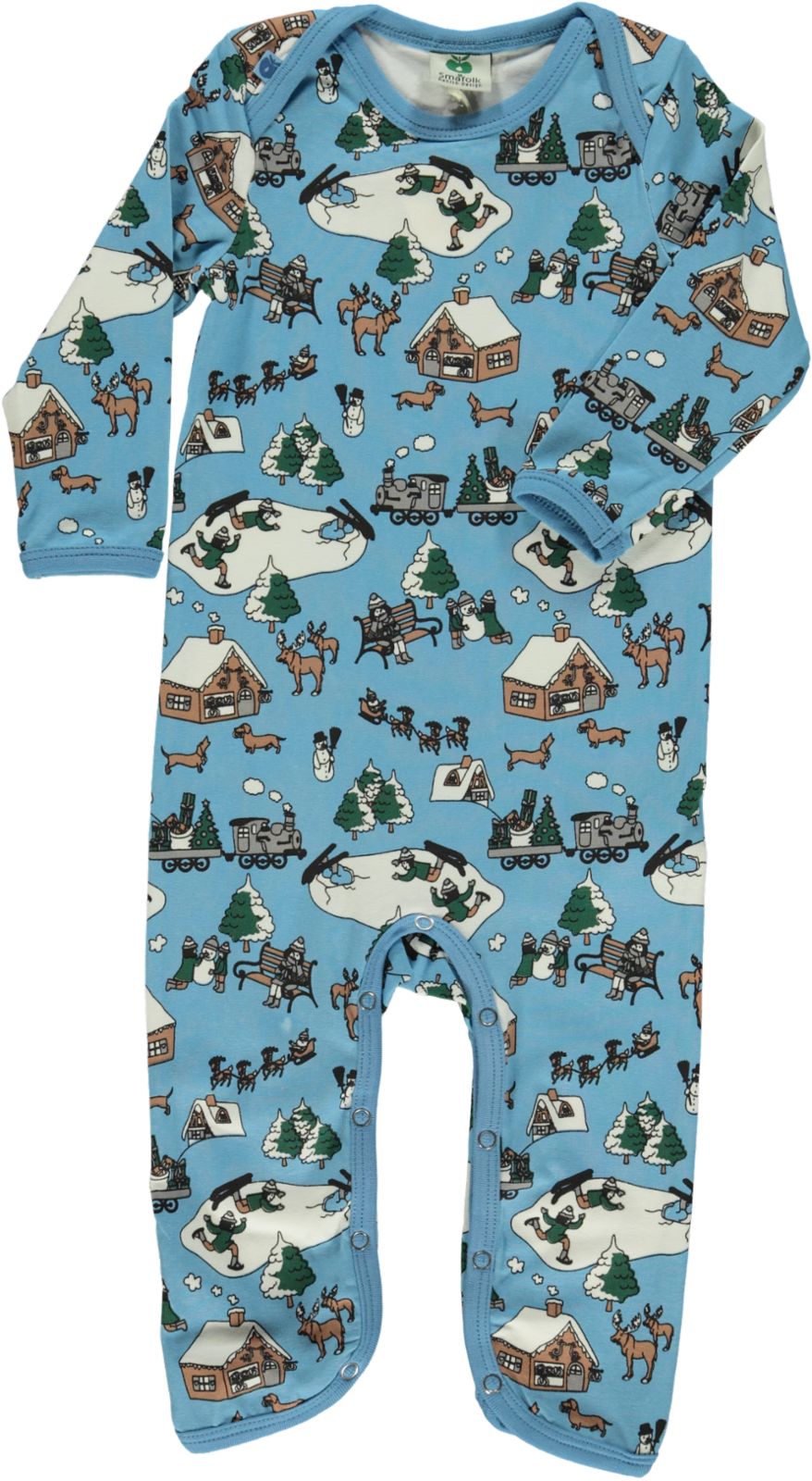 Long-sleeved baby suit with landscape