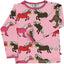 Long-sleeved blouse with horses