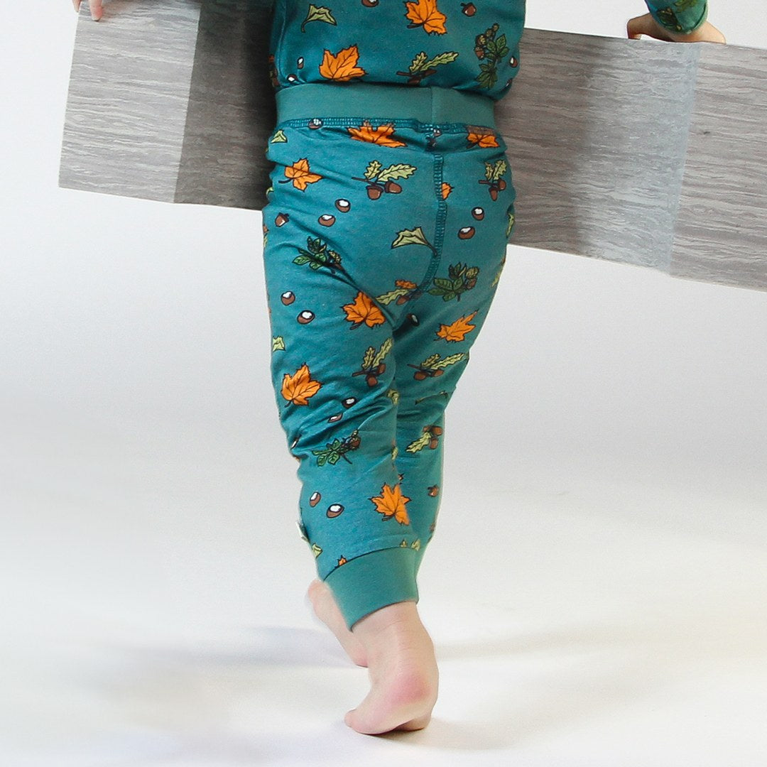 Leggings for baby with Fall leaves