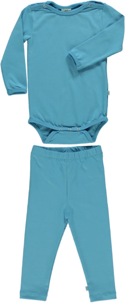 Set with long-sleeved baby body and leggings