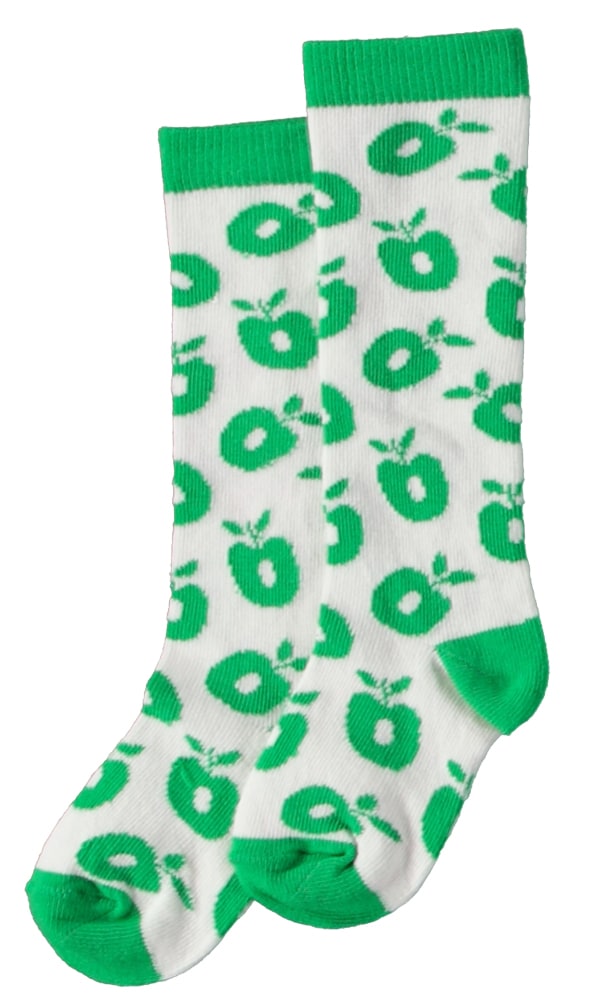 Knee socks with apples