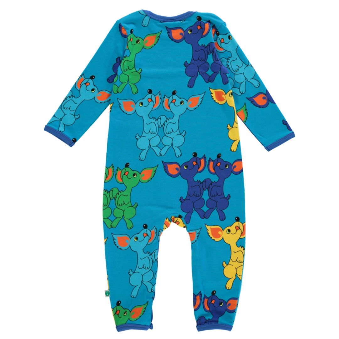 Long-sleeved baby suit with dogs