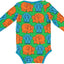 Long-sleeved baby body with elephants