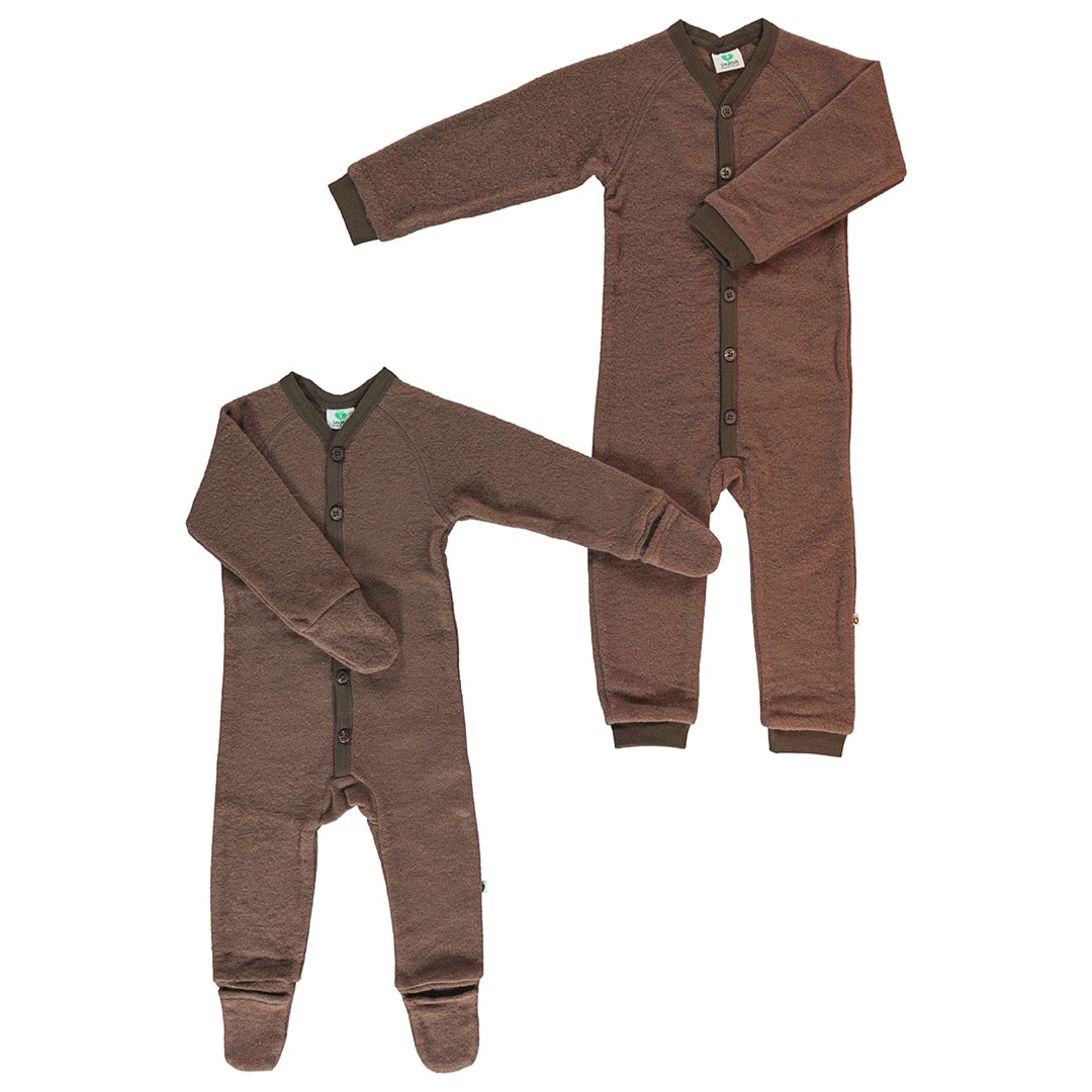 Body suit in thick wool fleece