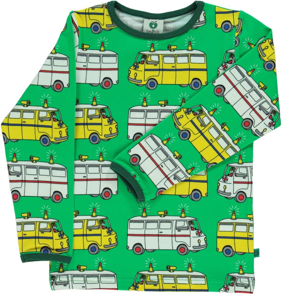 Long-sleeved top with ambulances