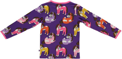 Long sleeved top with horses