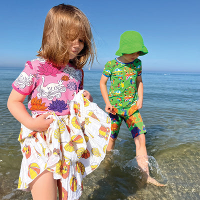 Skirt with summer vacation symbols