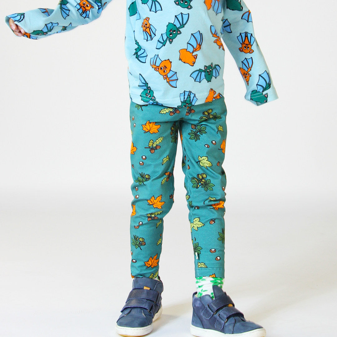 Leggings for children with Fall leaves