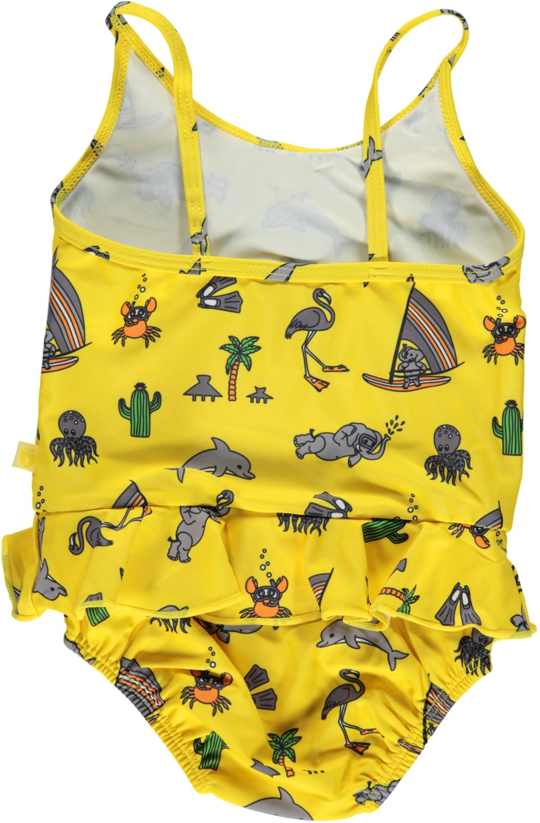 UV50 Baby swimsuit with ruffles and seaworld