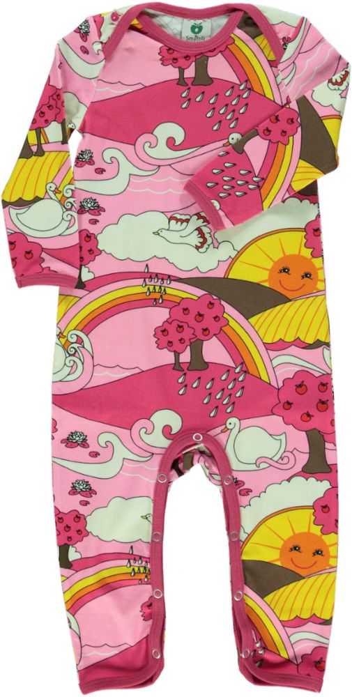 Long-sleeved baby suit with landscape