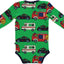 Long-sleeved baby body with emergency vehicles