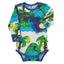 Long-sleeved baby body with dinosaurs