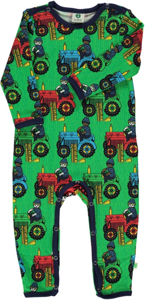 Long-sleeved baby suit with tractors