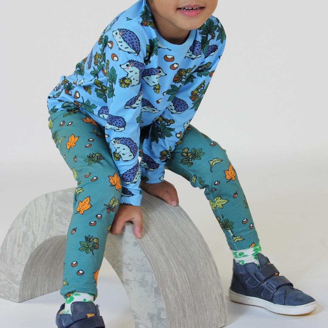 Leggings for children with Fall leaves