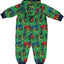 Quilted thermo suit for baby with tractor