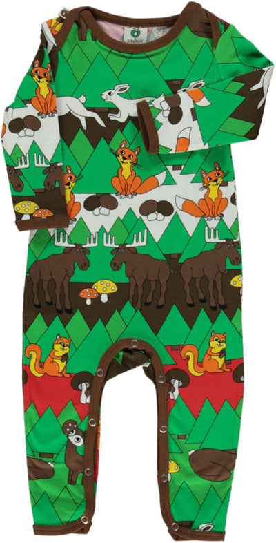 Long-sleeved baby suit with Christmas landscape