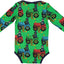 Long-sleeved baby body with tractors