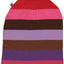 Reversible beanie with stripes and apples