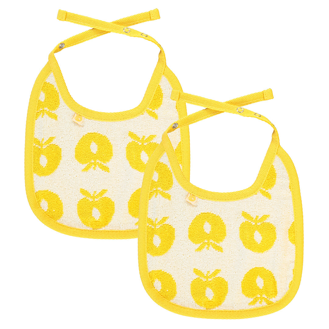 2 packs of small bibs with apples