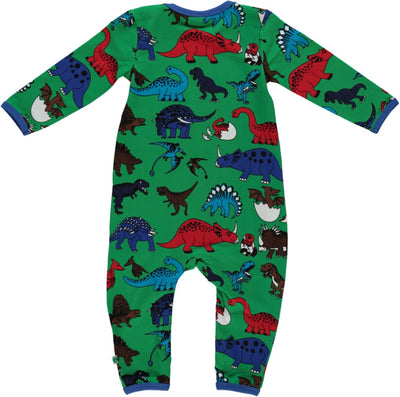 Long-sleeved baby suit with dinosaurs