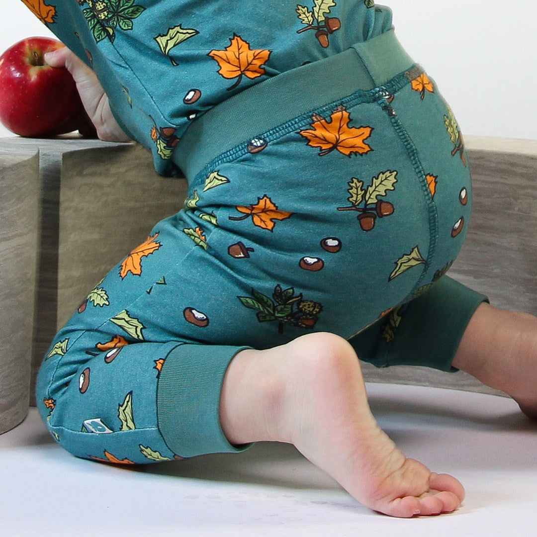 Leggings for baby with Fall leaves