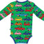 Long-sleeved baby body with cars