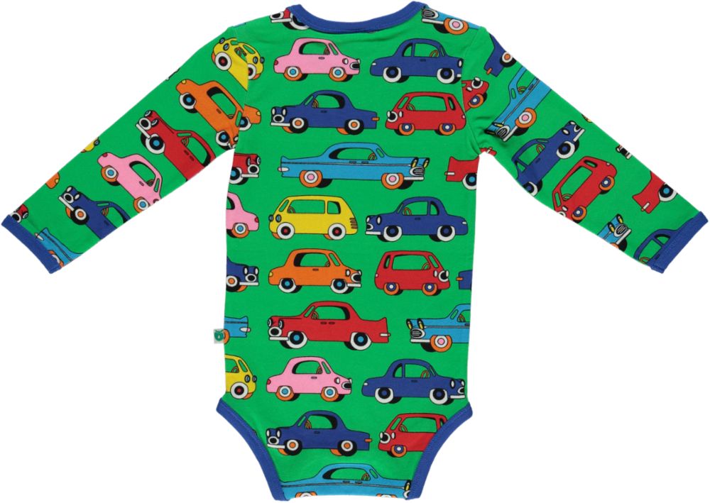 Long-sleeved baby body with cars