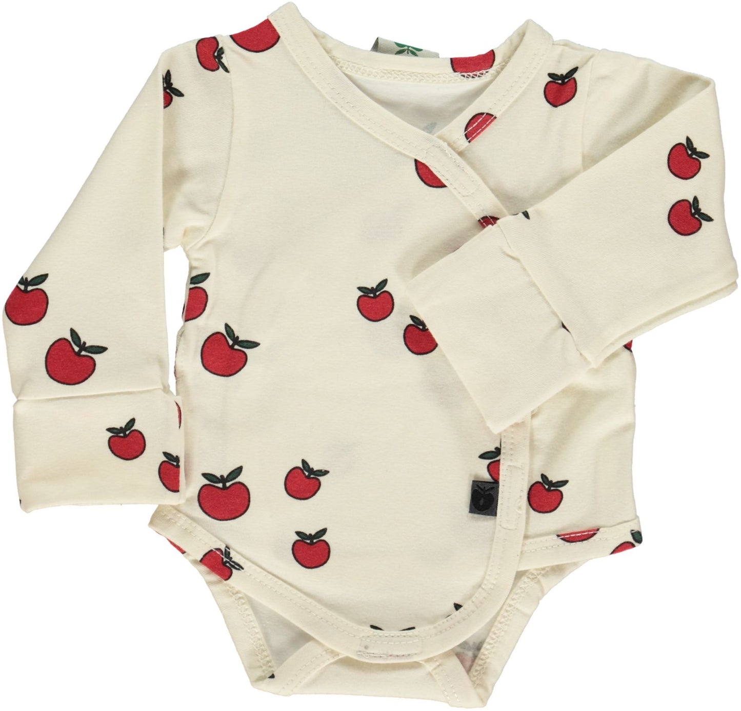 Long-sleeved baby body with mini apples for premature babies