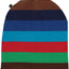 Reversible beanie with stripes and apples