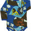 Long-sleeved baby body with zoo