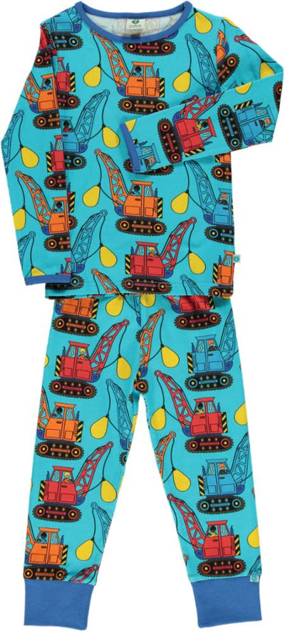 Nightwear with retro excavators