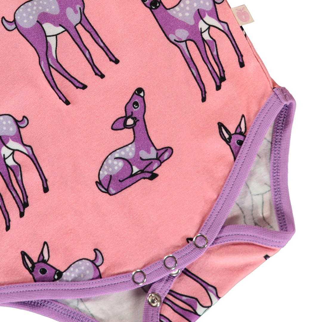 Long-sleeved baby body with deer