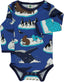 Long-sleeved baby body with winter animals