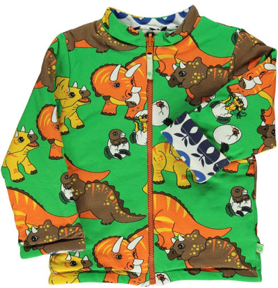 Reversible padded jacket with dinosaur