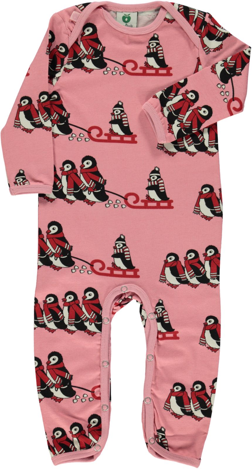 Long-sleeved baby suit with penguins