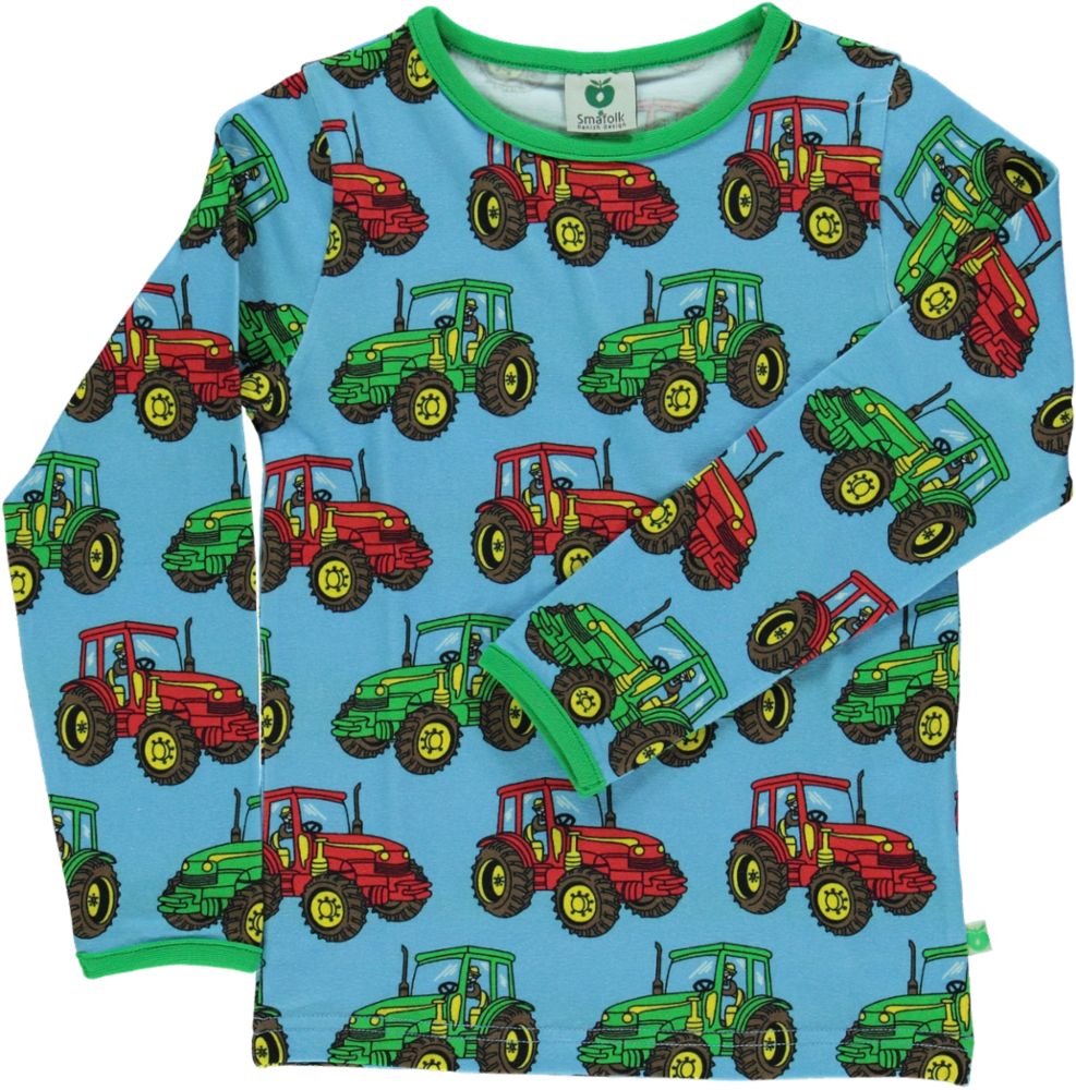 Long-sleeved blouse with tractor