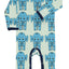 Long-sleeved baby suit with elephants