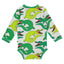 Long-sleeved baby body with crocodiles