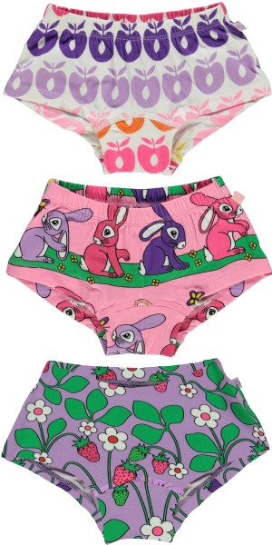 3 Pack Girls Underpants, Multiple Prints