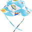 UV50 Swim hat with wide brim and summer vacation symbols