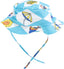 UV50 Swim hat with wide brim and summer vacation symbols