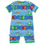 Short-sleeved baby suit with boat and fish