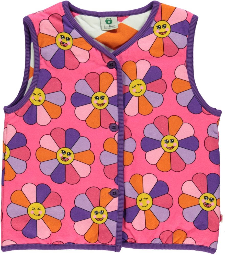 Reversible padded vest Flower