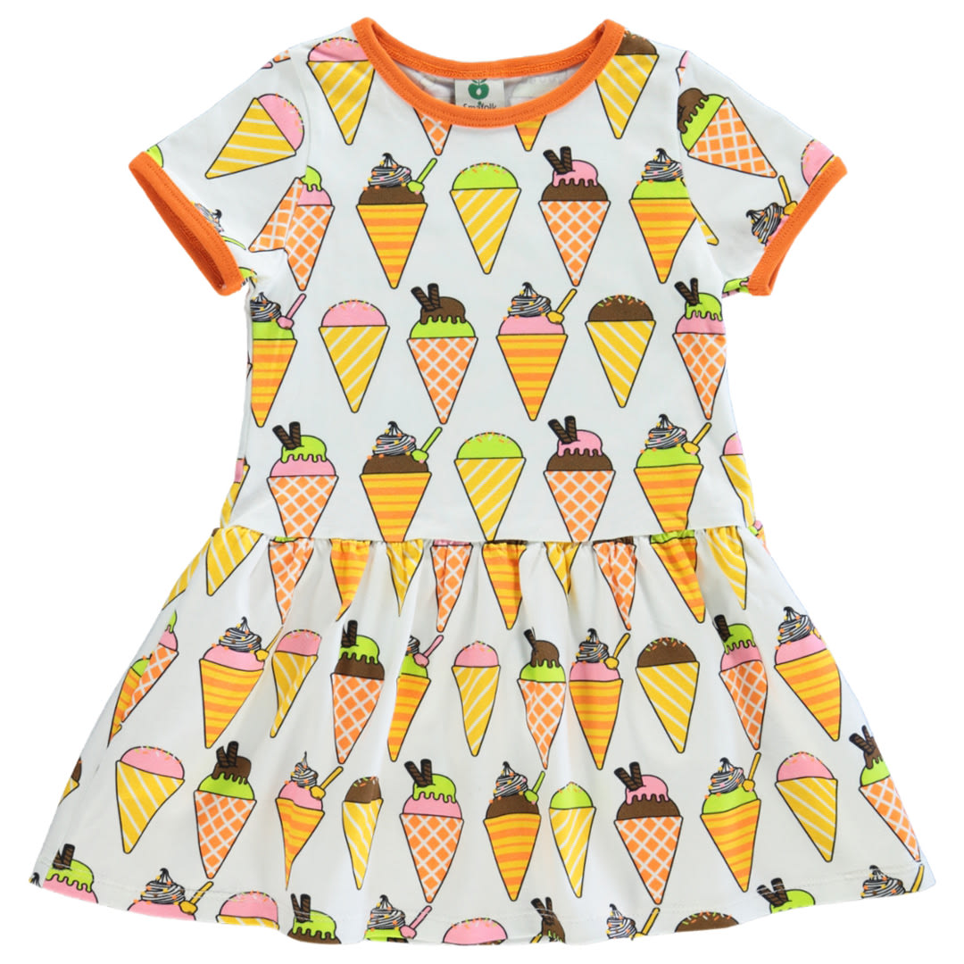 Short-sleeved Dress with ice cream